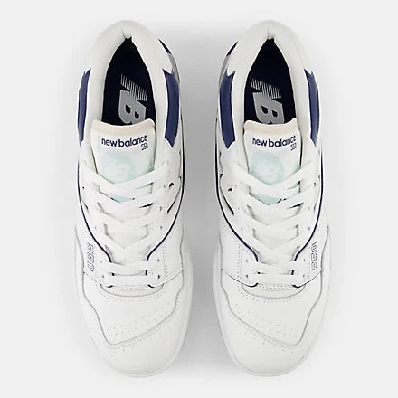 New Balance 550 - White with Winter Fog and NB Navy