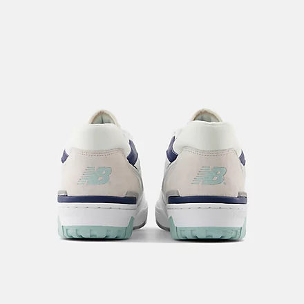 New Balance 550 - White with Winter Fog and NB Navy