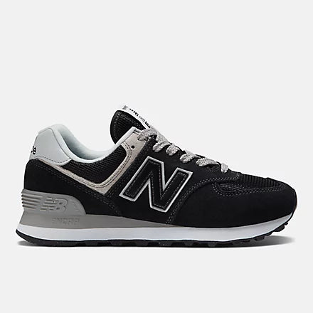 New Balance 574 - BLACK with NB WHITE